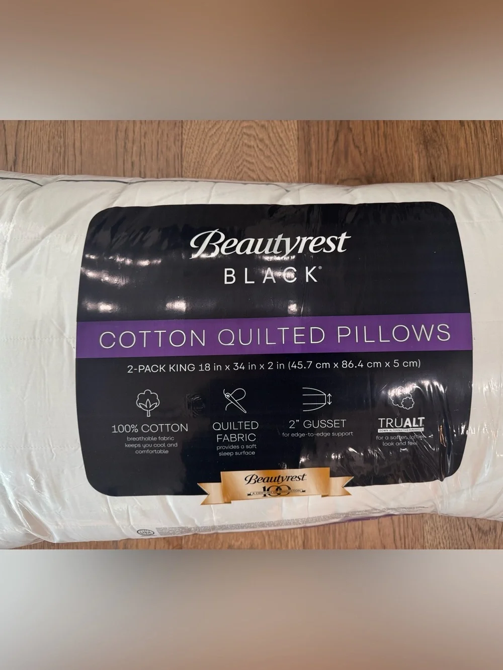 🎉LAST‎ CHANCE🎉BEAUTYREST BLACK 2pk Luxurious Down Alternative Pillows